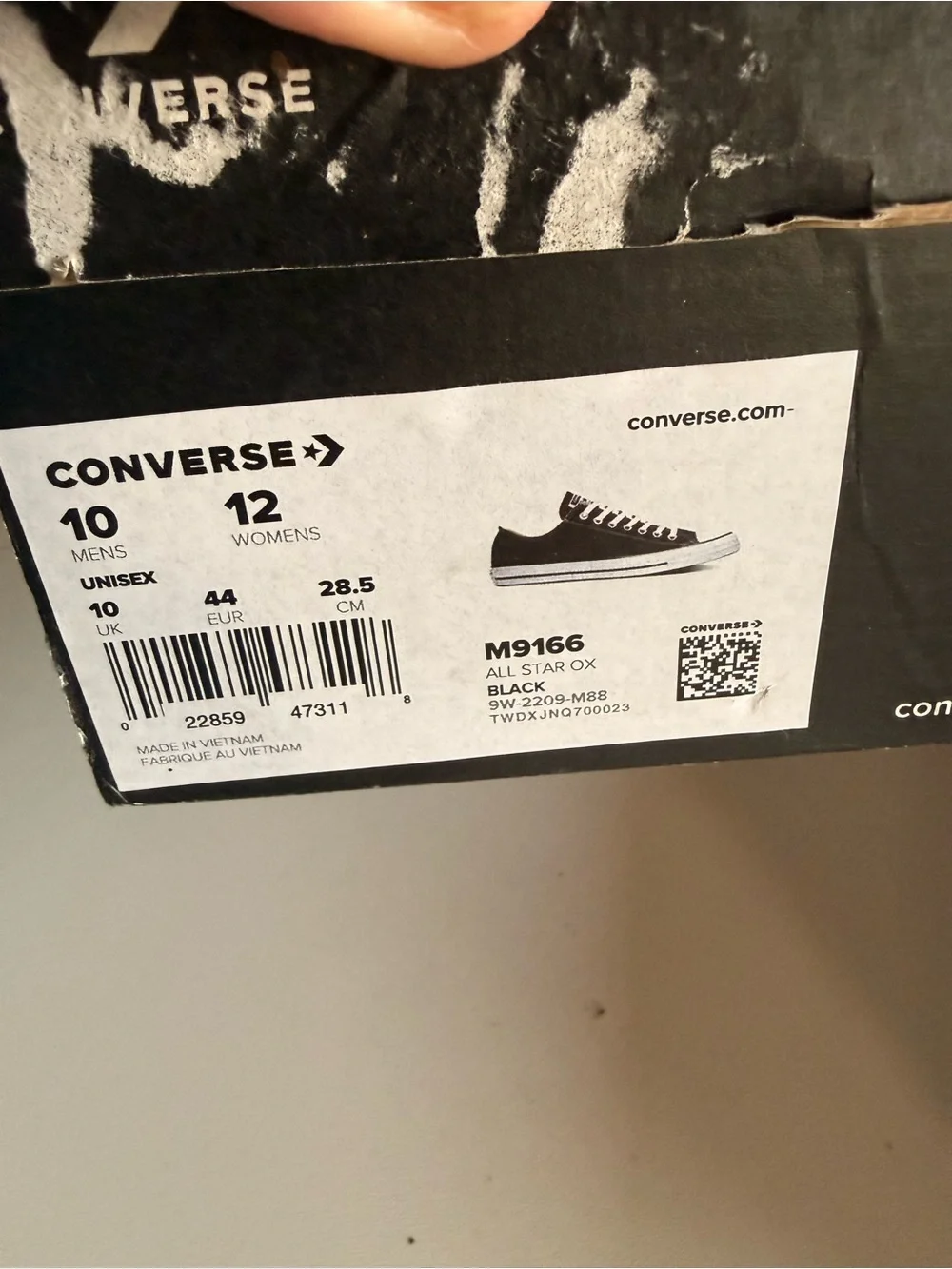 Converse Chuck Taylor All Star OX Black Low Top Sneakers Men’s 10 Women’s 12 NWT - Picture 10 of 10